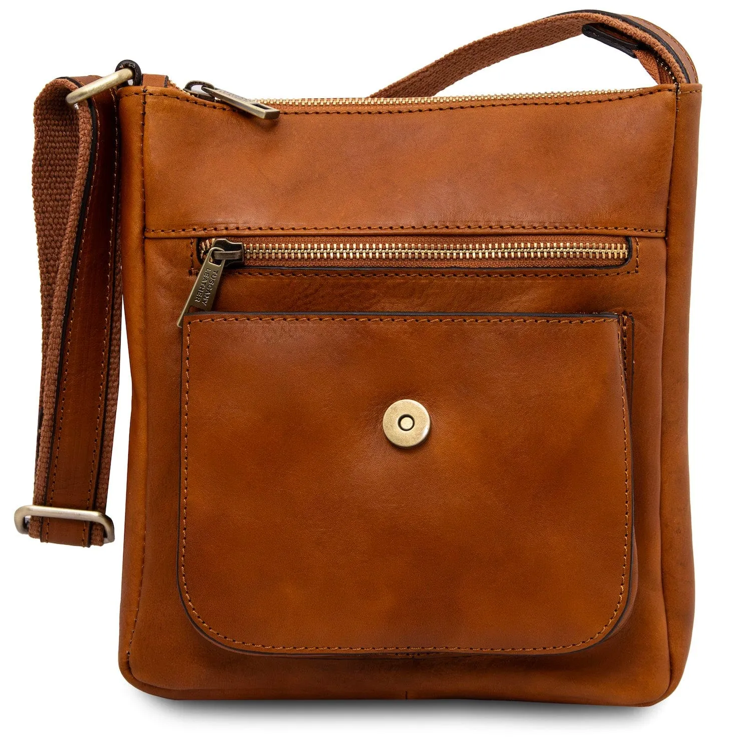 Jimmy - Leather crossbody bag for men with front pocket | TL141407