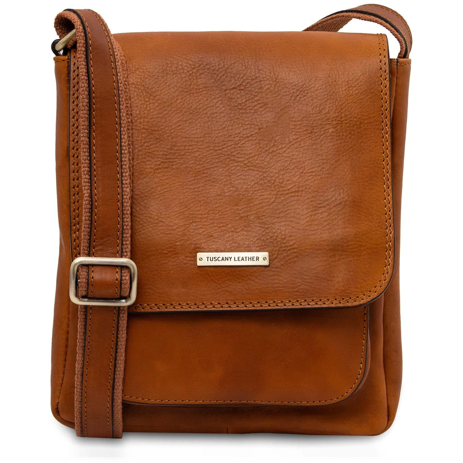 Jimmy - Leather crossbody bag for men with front pocket | TL141407