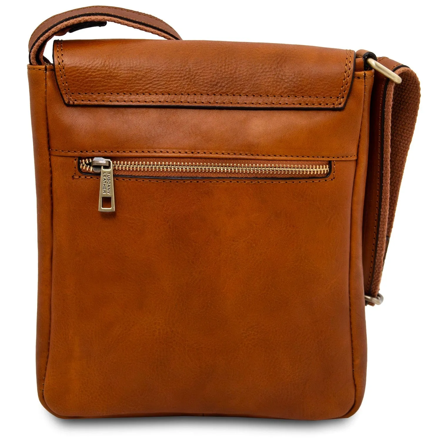 Jimmy - Leather crossbody bag for men with front pocket | TL141407