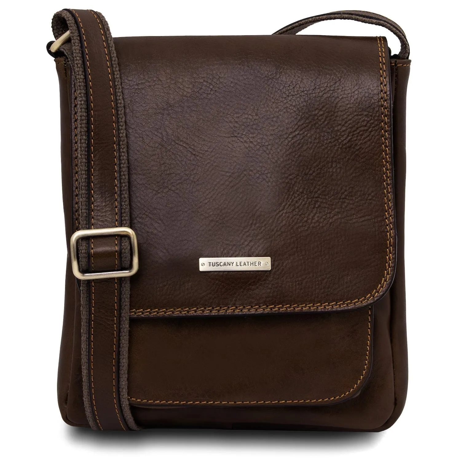 Jimmy - Leather crossbody bag for men with front pocket | TL141407