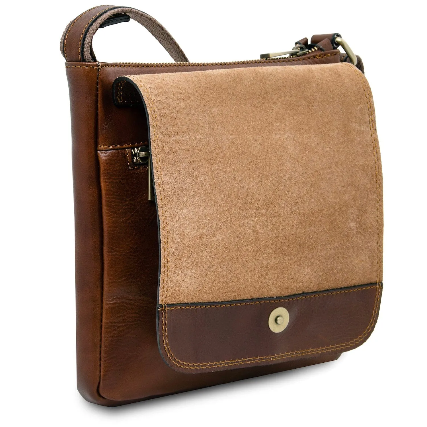 Jimmy - Leather crossbody bag for men with front pocket | TL141407