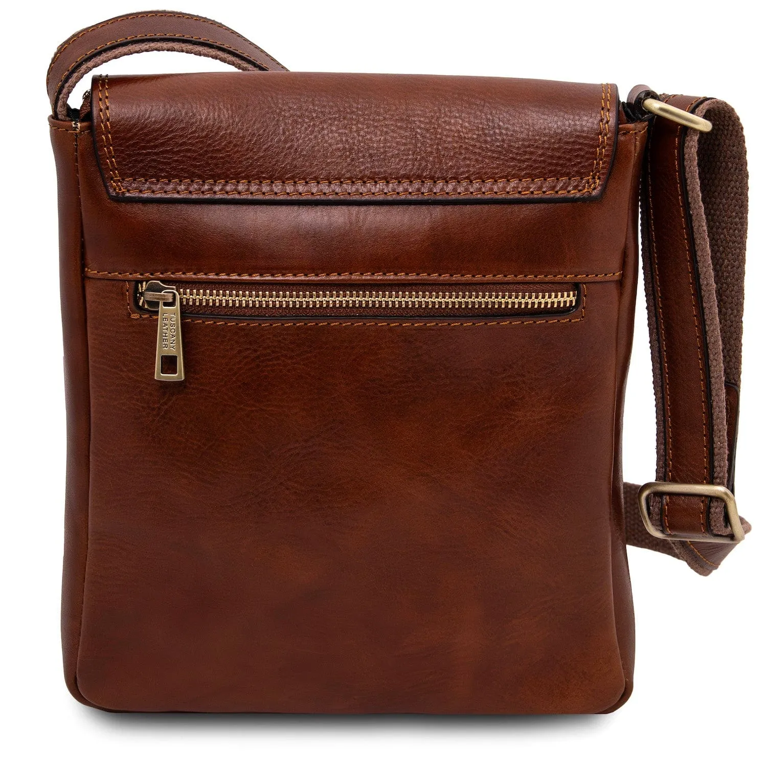 Jimmy - Leather crossbody bag for men with front pocket | TL141407