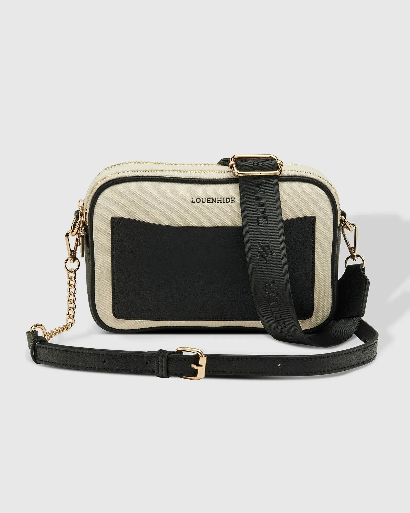 Jolene Canvas Crossbody Bag in Black