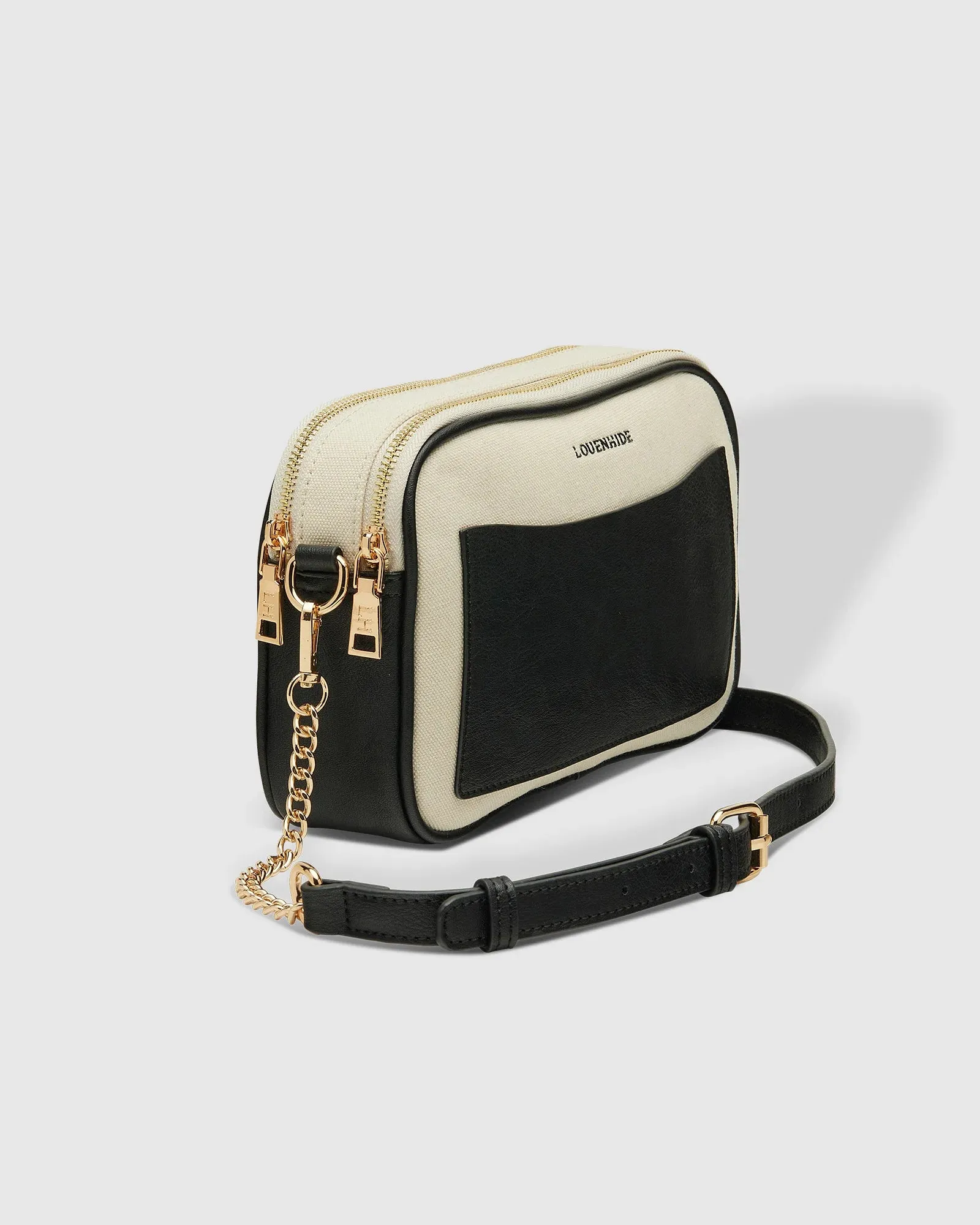 Jolene Canvas Crossbody Bag in Black