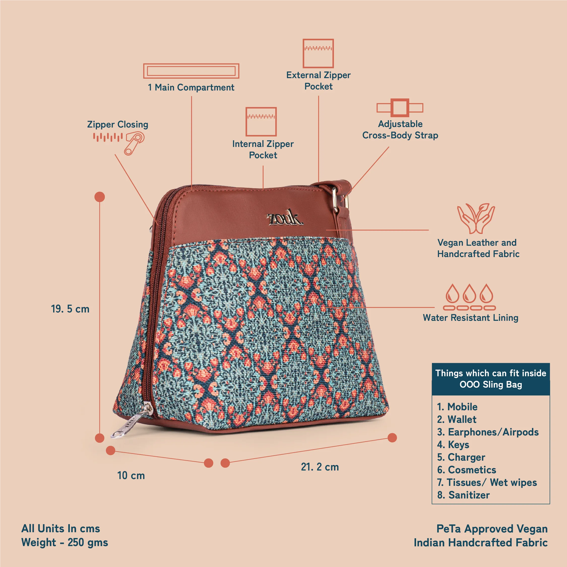 Kolkata Nouveau OOO Sling Bag