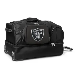 Las Vegas Raiders 27" Black Rolling Drop Bottom Duffel