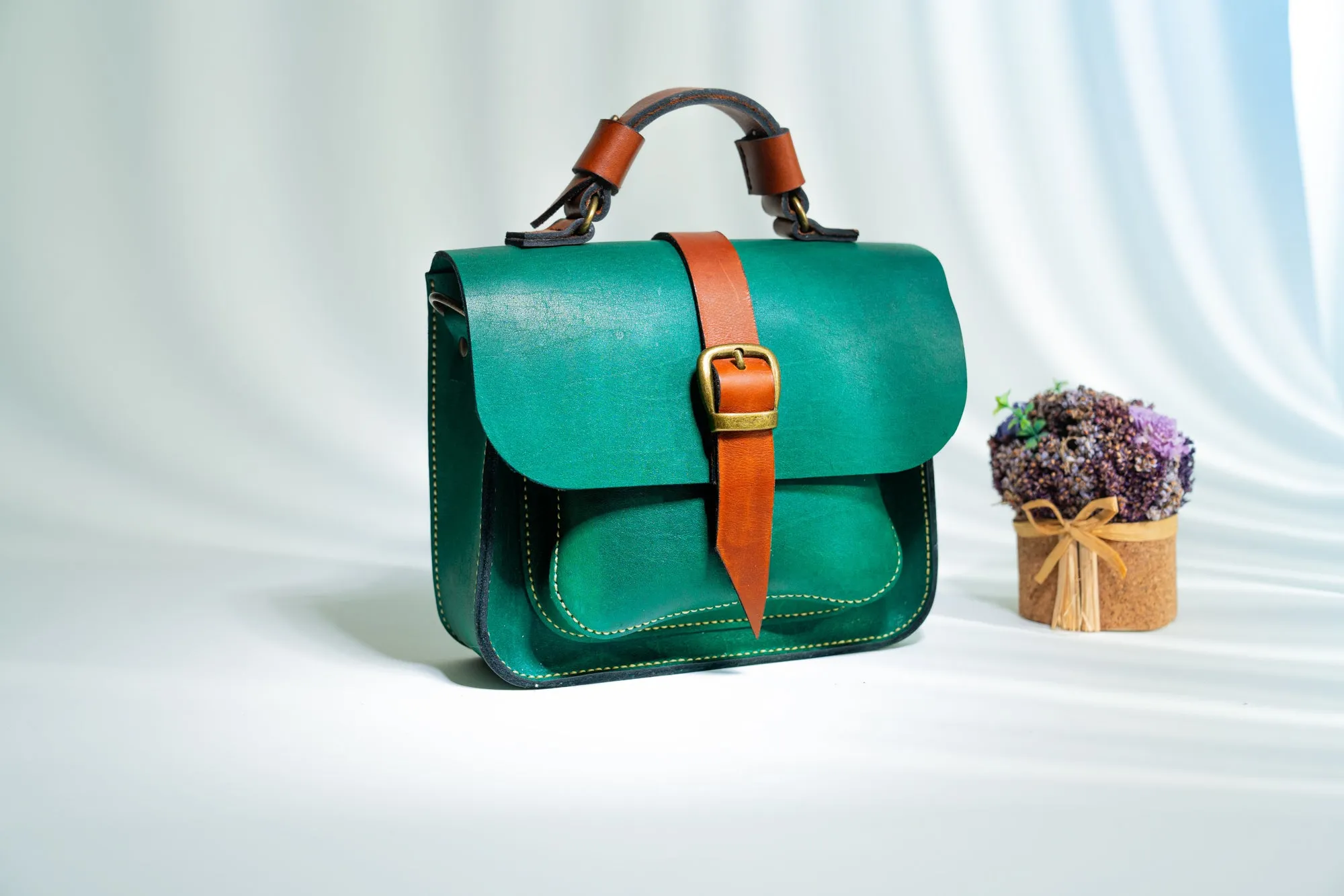 Leaf Green Handbag Set