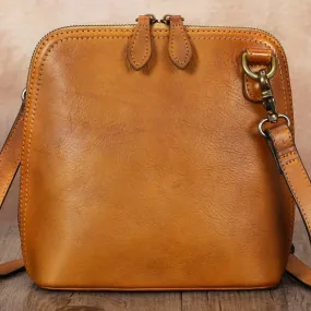 Leather Crossbody Bag Handmade Satchels Small Women Shoulder Purse