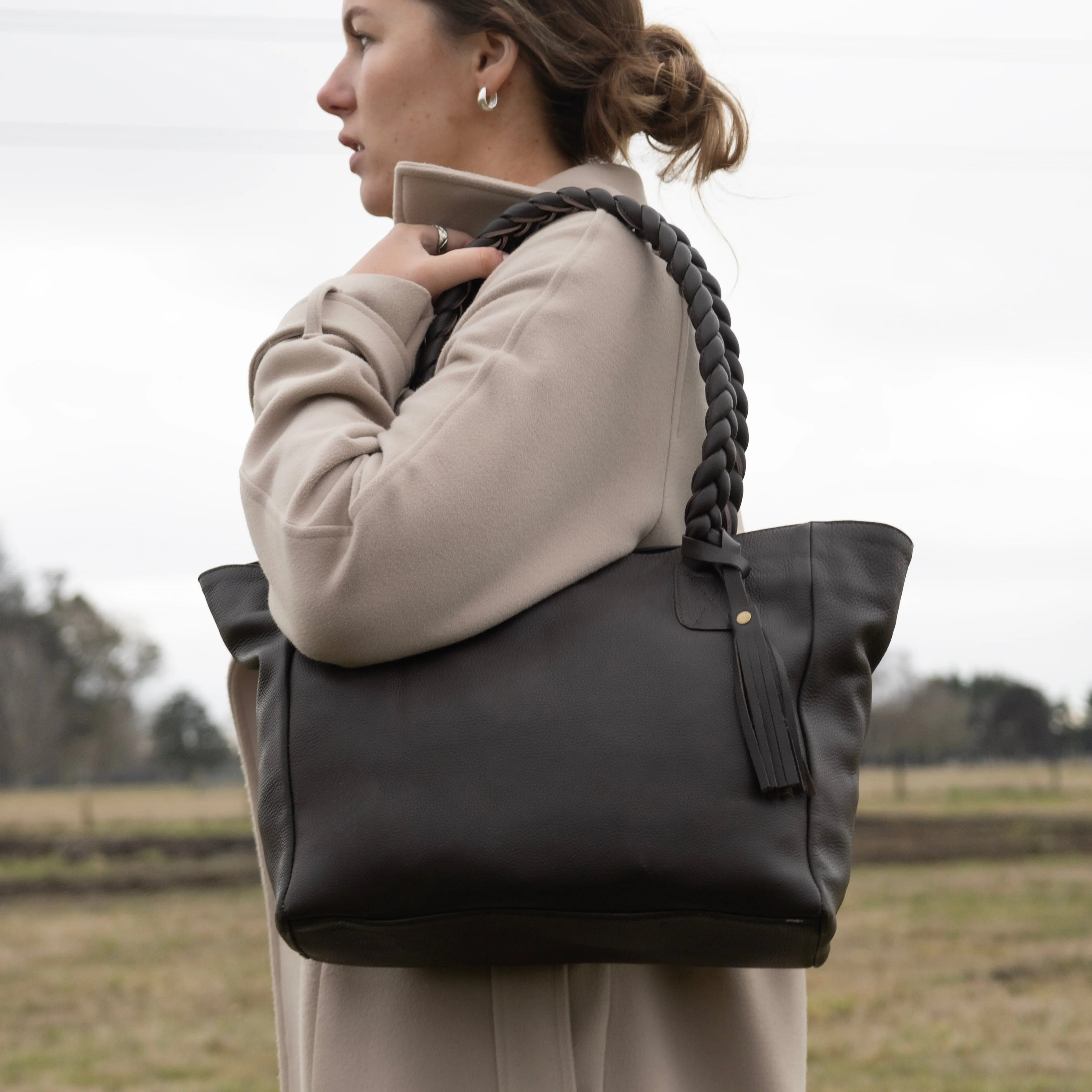 Leather Giddy Goat Tote