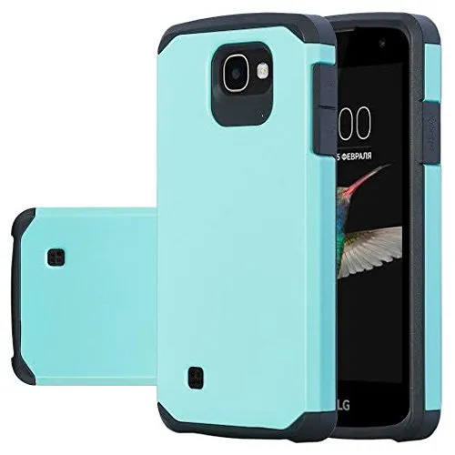 LG Optimus Zone 3 Cases | LG K4 Cases | LG Spree Cases | LG Rebel Cases Slim Hybrid Dual Layer[Shock Resistant] Case- Aqua