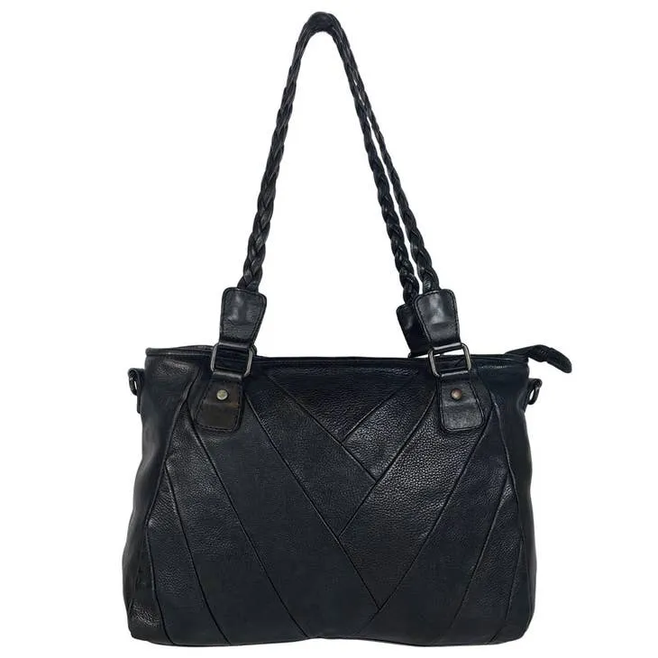 Lisa Ladies Washed Leather Shoulder Handbag