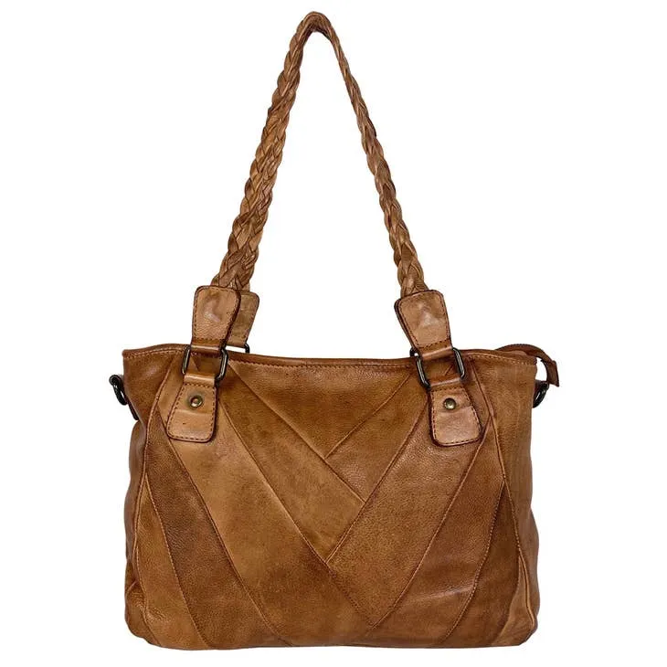 Lisa Ladies Washed Leather Shoulder Handbag