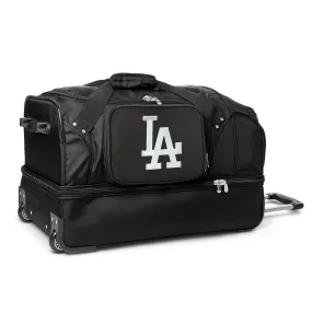 Los Angeles Dodgers 27" Black Rolling Drop Bottom Duffel