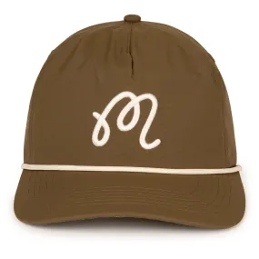 M Script Nylon Rope Hat Olive - 2024