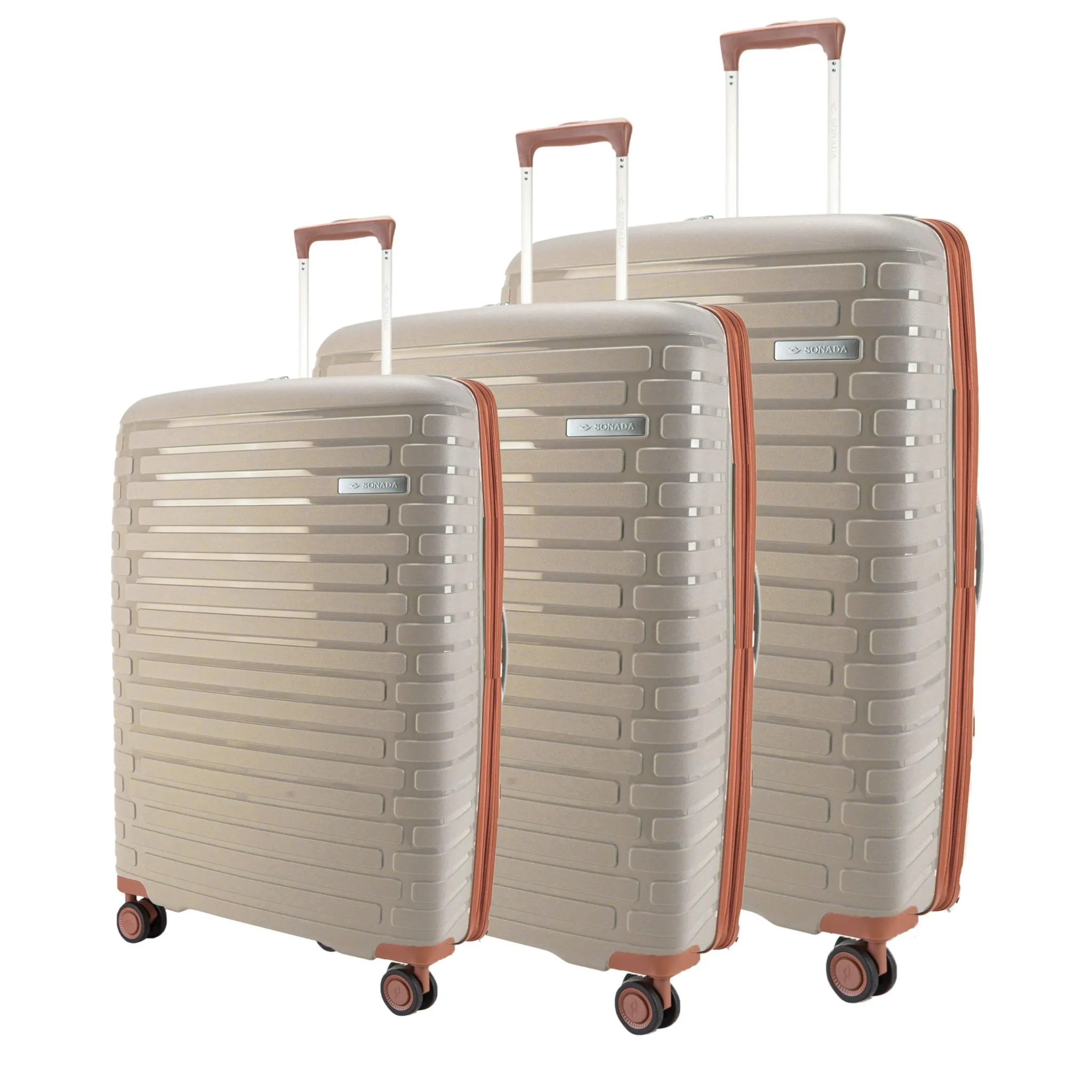 Meteor Suitcases Set of 3   Beauty Case - Dark Grey