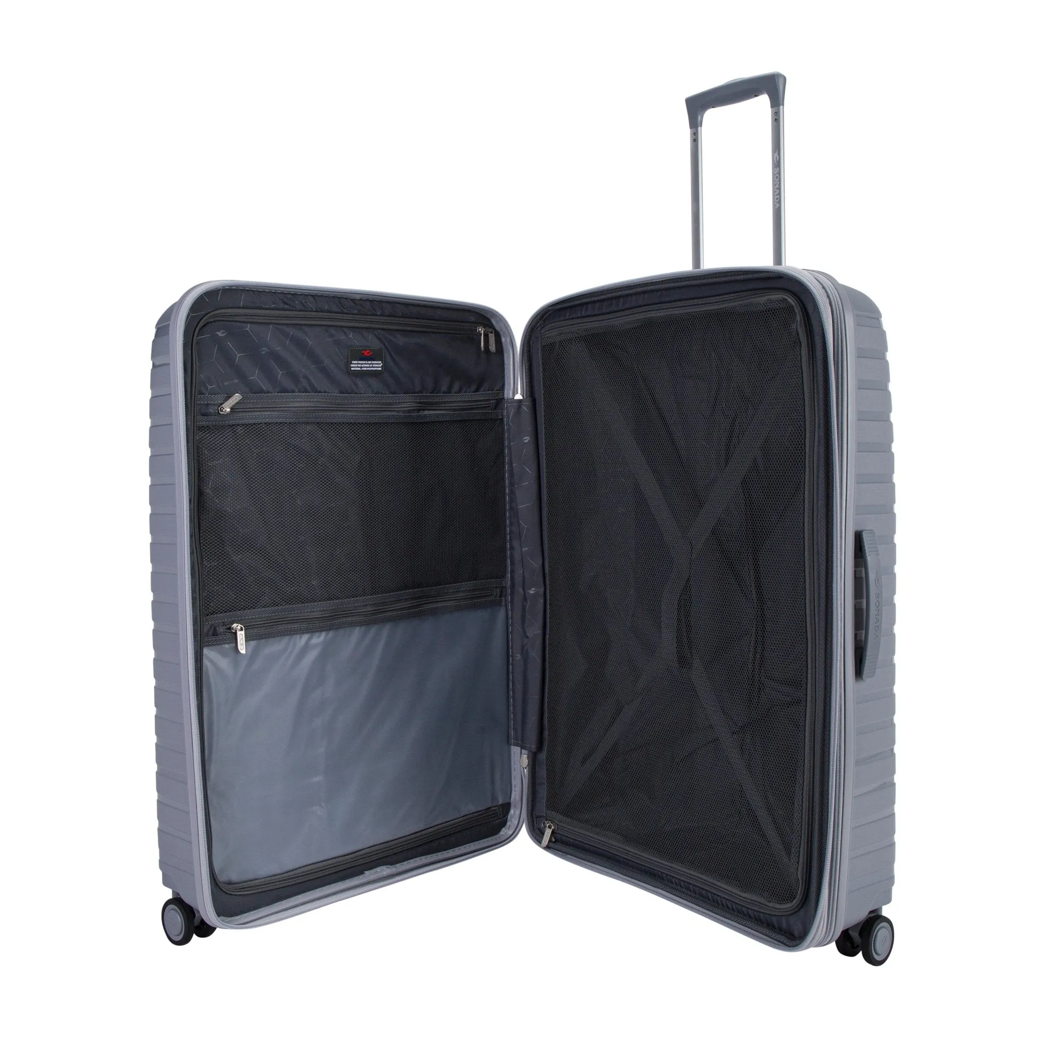 Meteor Suitcases Set of 3   Beauty Case - Dark Grey