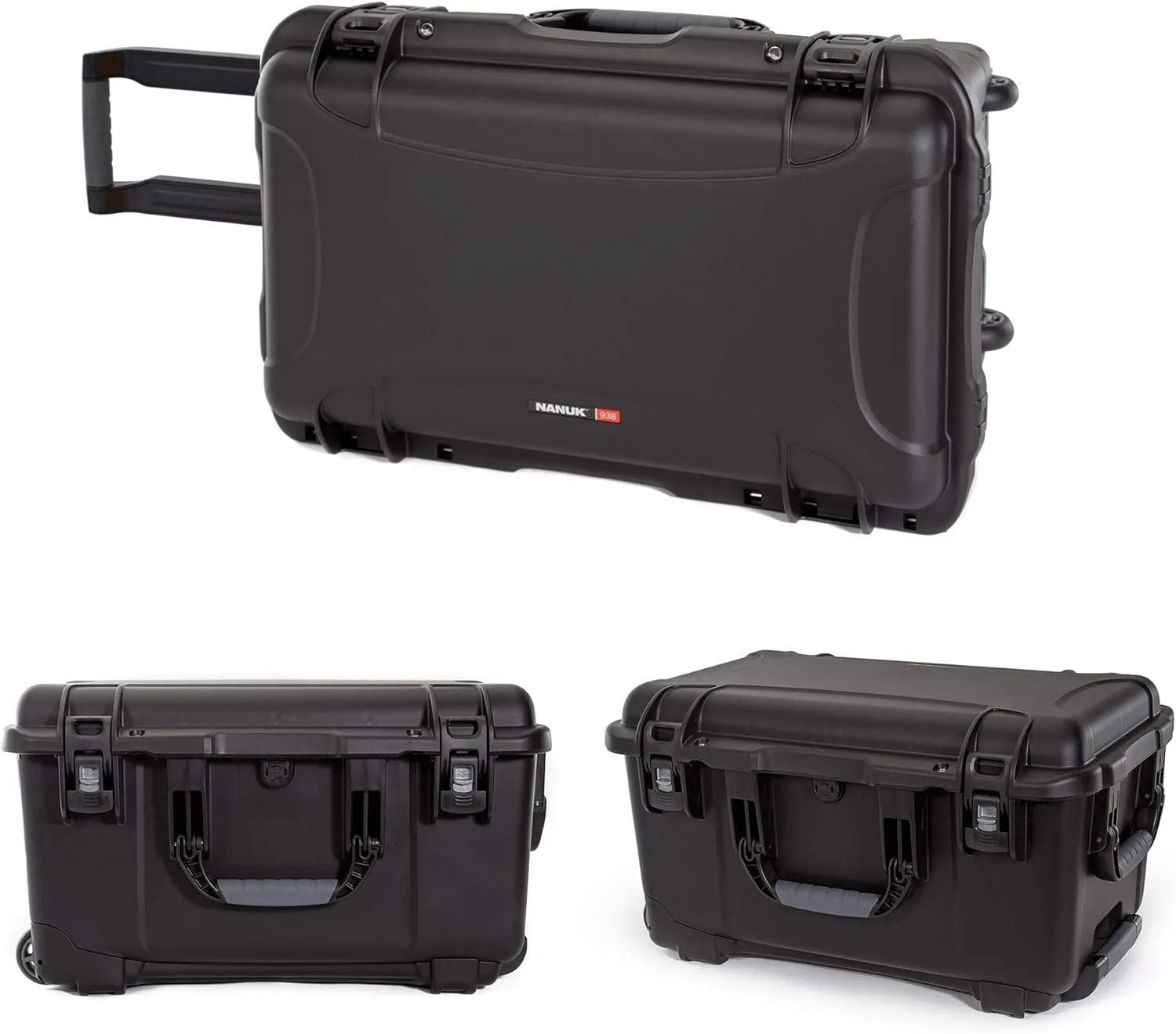 Nanuk 938 Waterproof Hard Case with Lid Organizer and Padded Divider, Black 938-6001