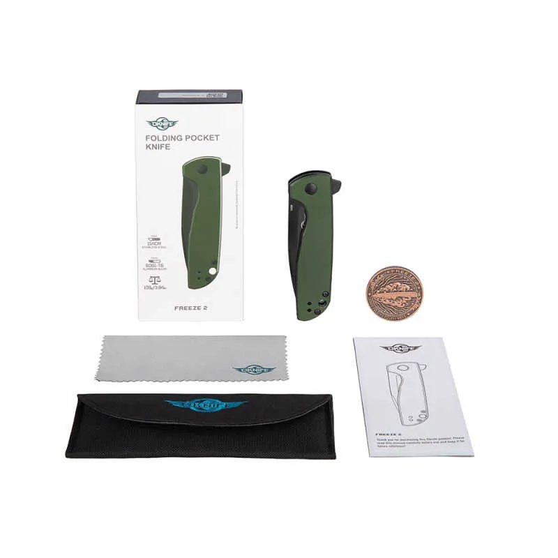 Oknife | Freeze 2 | EDC Folding Tool | OD Green