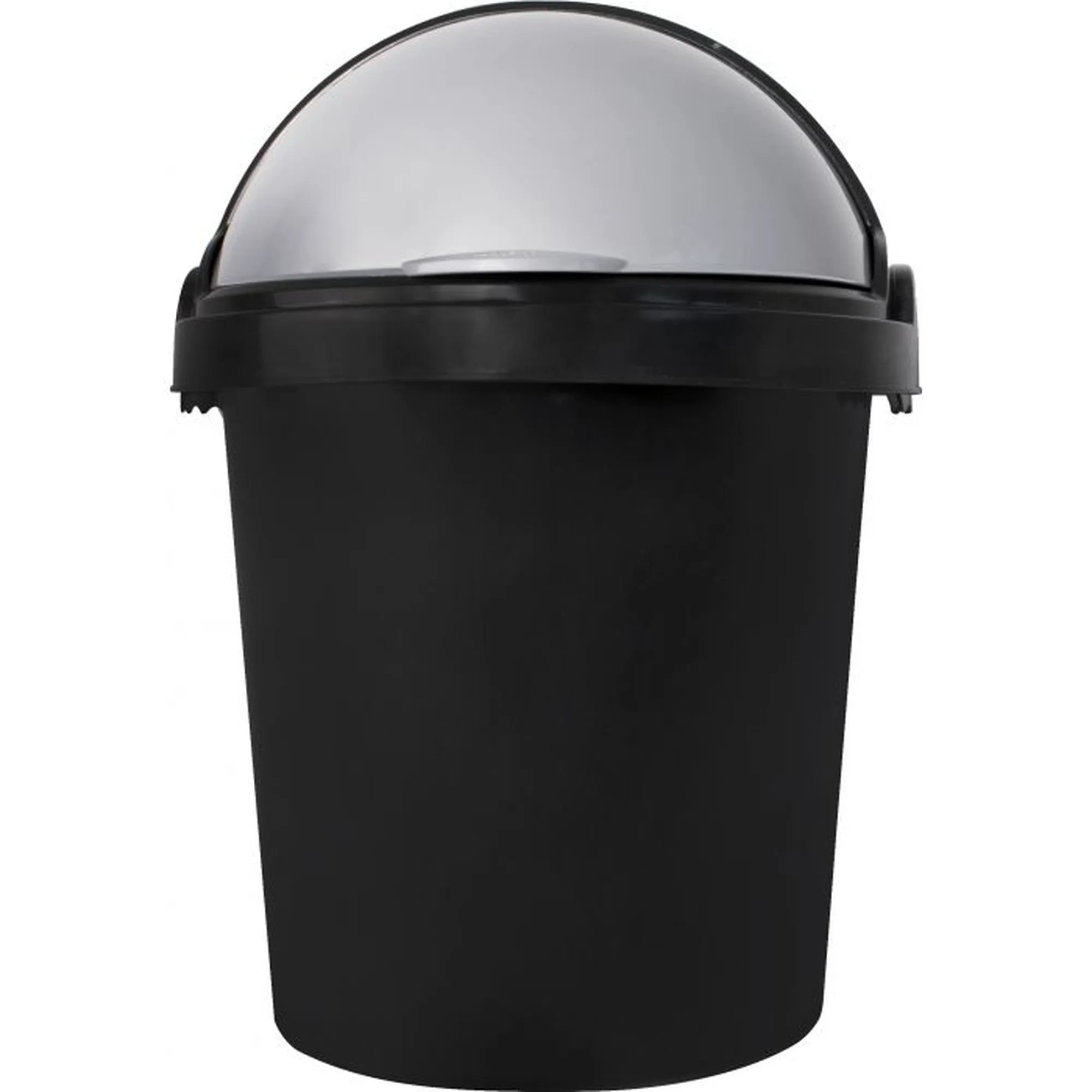 Otima 12L Waste Bin Black with Helmet Flip Top Dome Lid