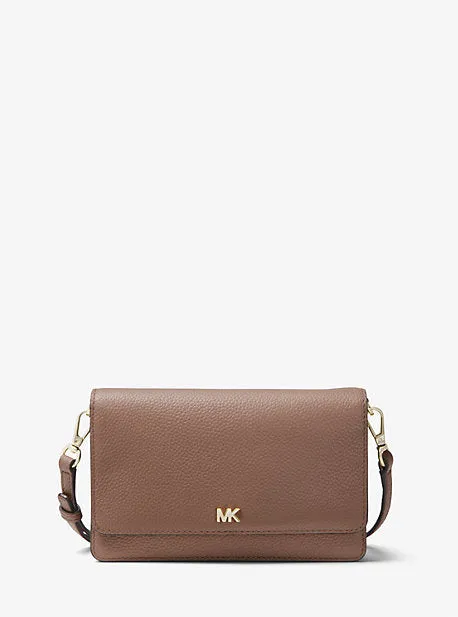 Pebbled Leather Convertible Crossbody Bag