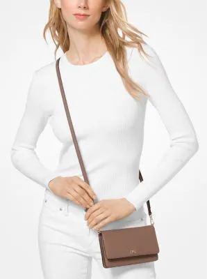 Pebbled Leather Convertible Crossbody Bag