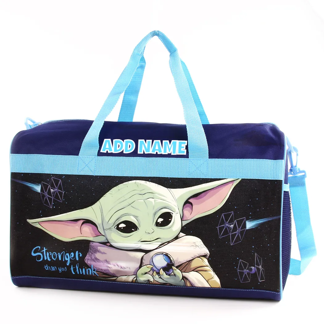 Personalized Kid's Travel Duffel Bag - Baby Yoda