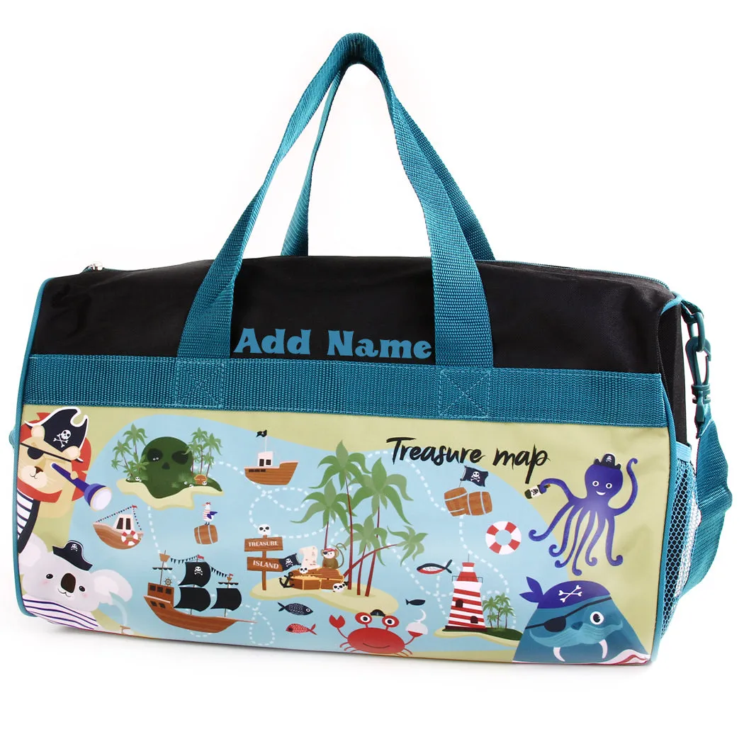 Personalized Kid's Travel Duffel Bag - Treasure Map