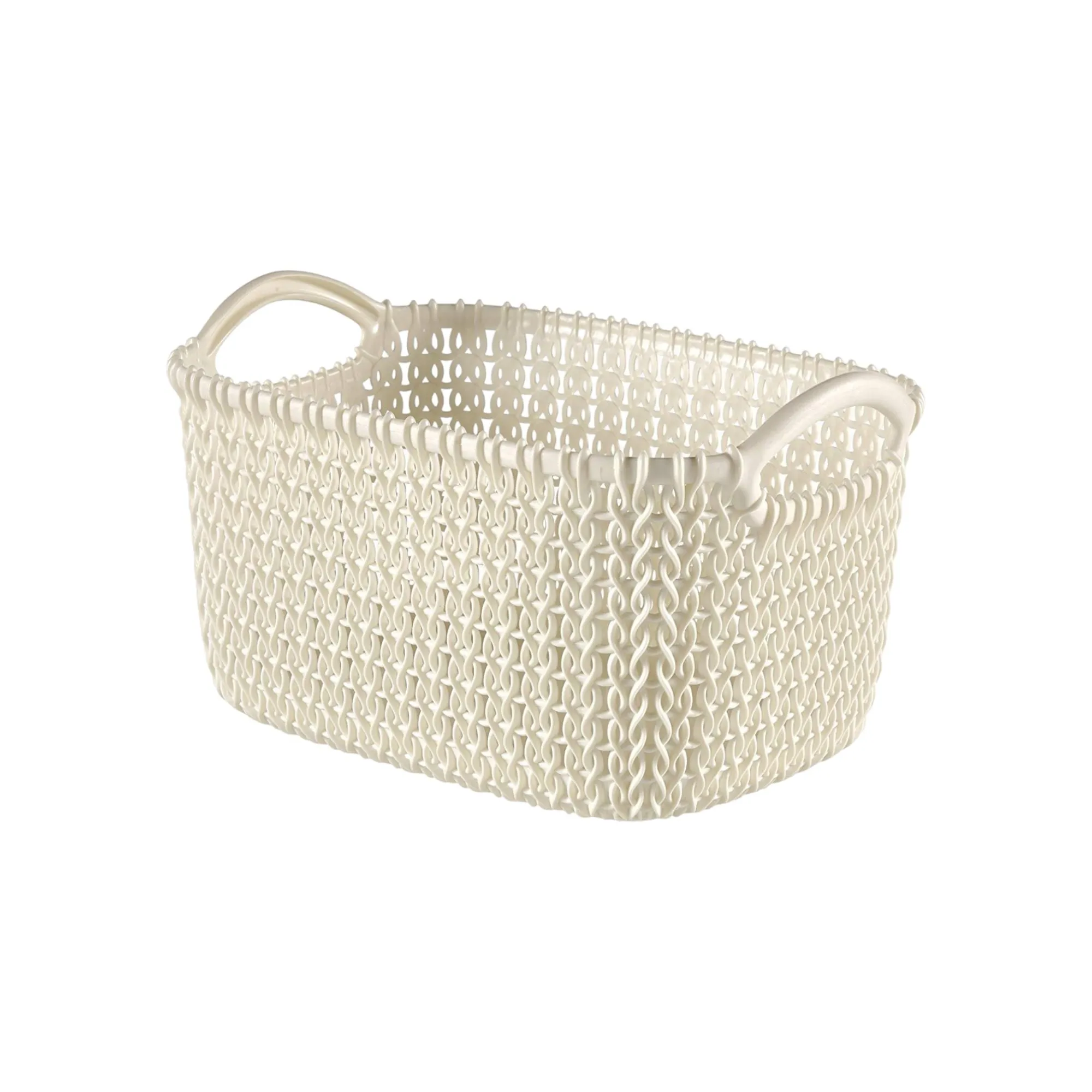 Plastic Storage Basket Knitted with Carry Handle