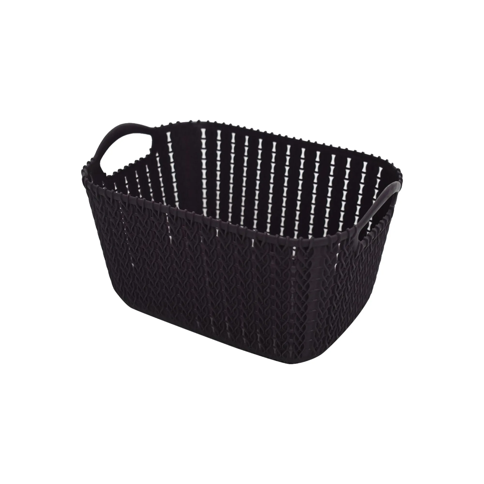 Plastic Storage Basket Knitted with Carry Handle