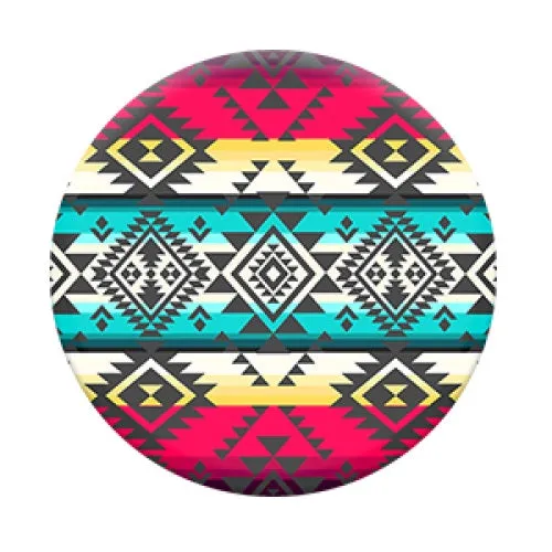 PopSockets Designs: Red Teal Yellow Tribal Pattern