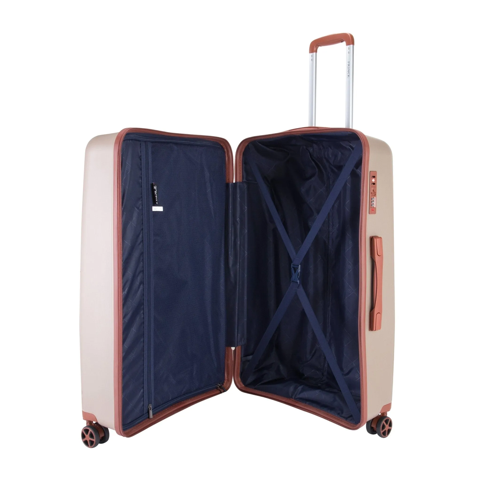 Prince Hardside Suitcase Set of 3-Champagne PR16709