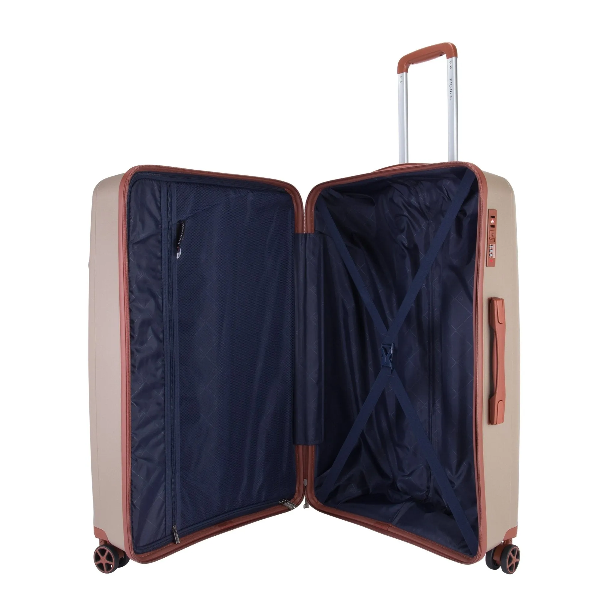 Prince Hardside Suitcase Set of 3-Champagne PR16710