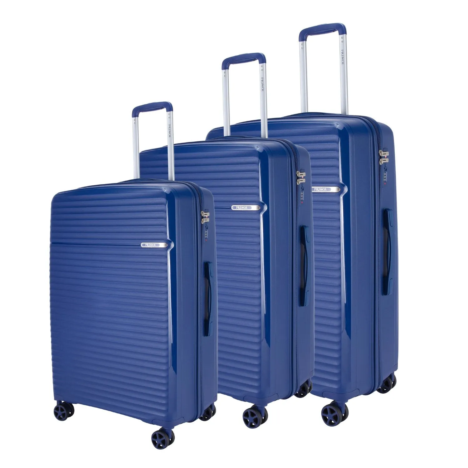 Prince Hardside Suitcase Set of 3-Navy PR16710