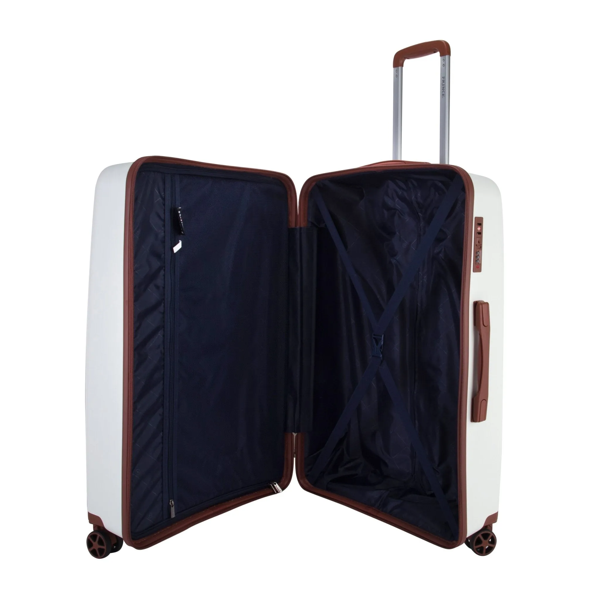 Prince Hardside Suitcase Set of 3-White PR16709