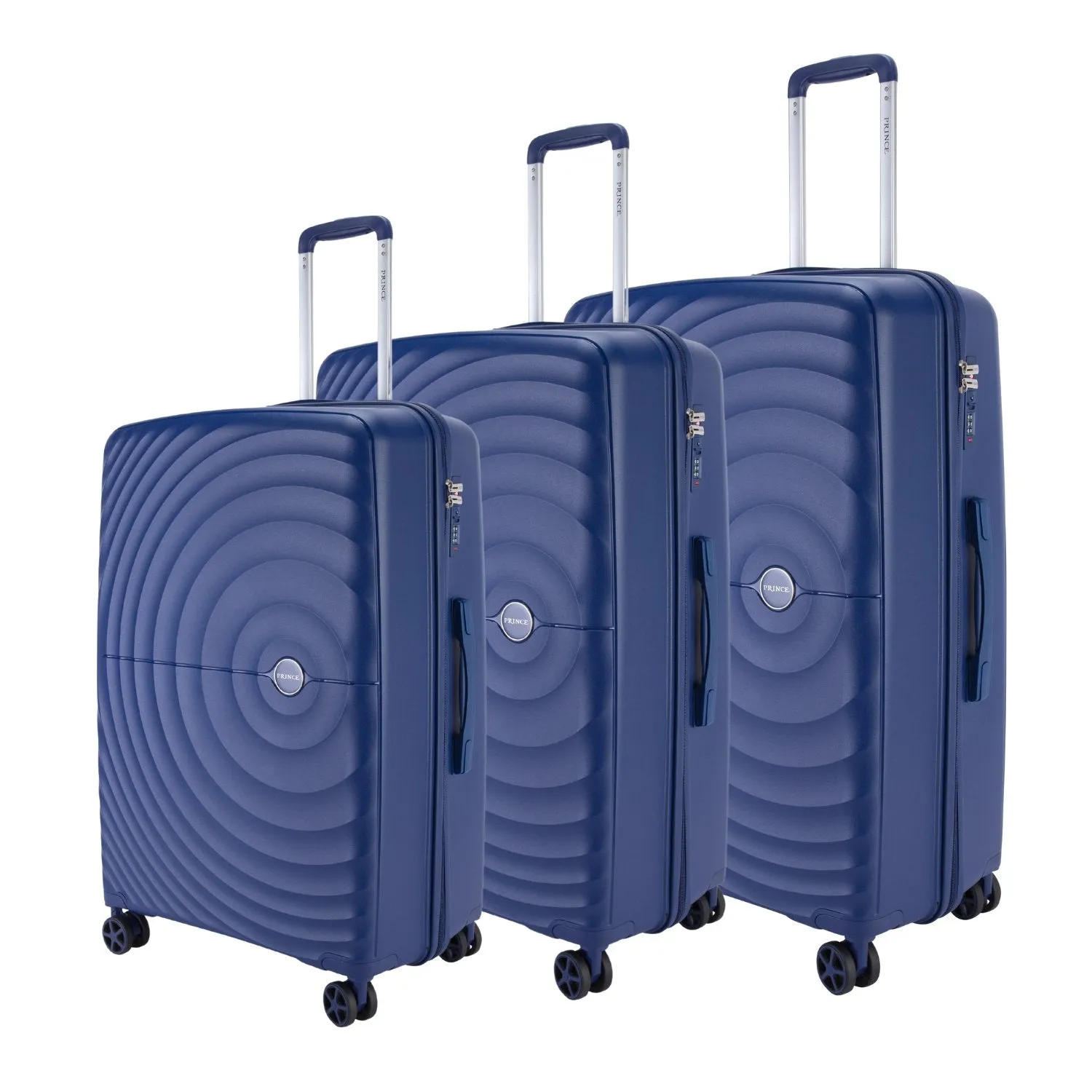 Prince Hardside Suitcase Set of 3-White PR16709