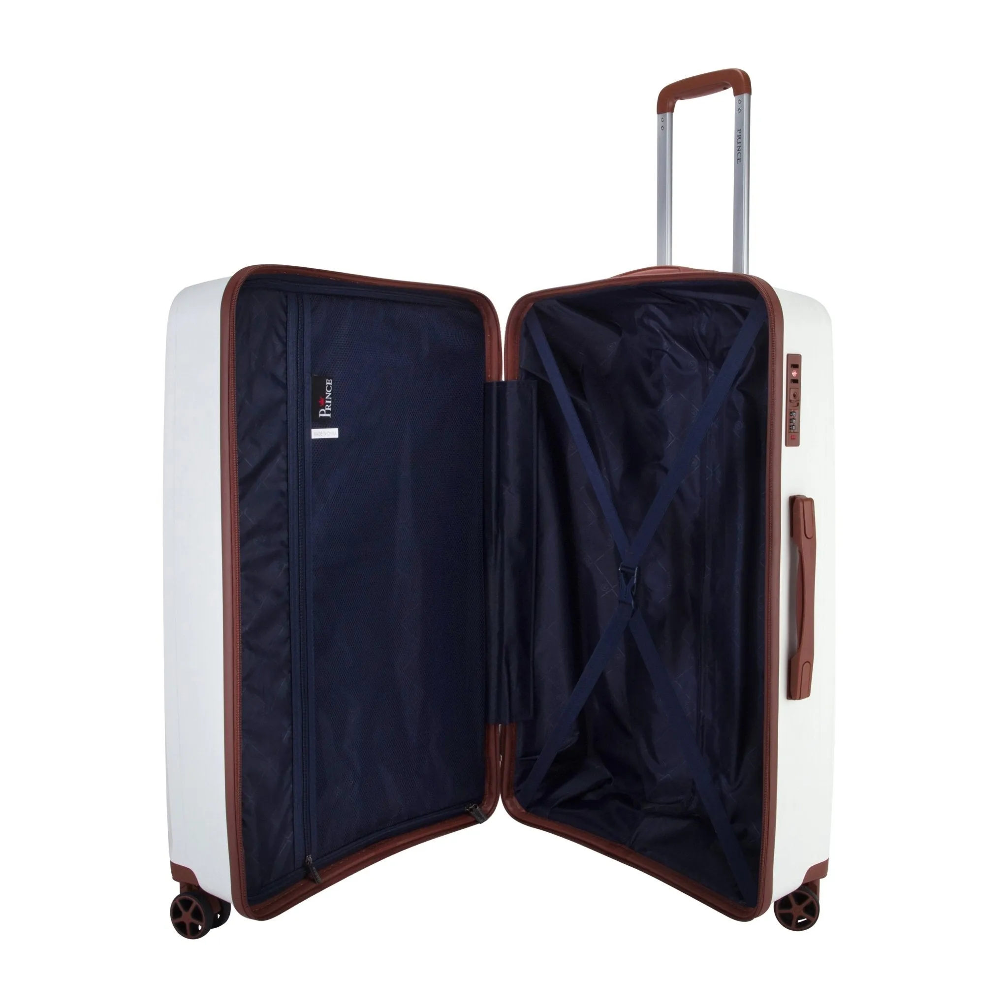 Prince Hardside Suitcase Set of 3-White PR16710