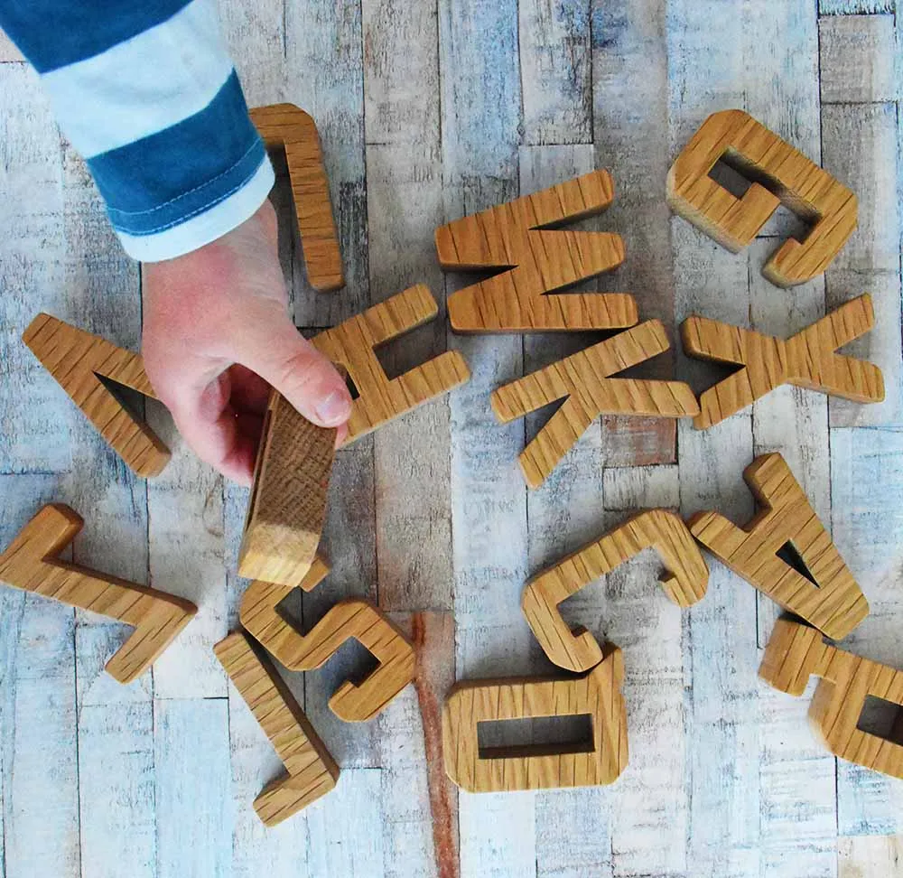 Reel Wood Individual Capital Letters