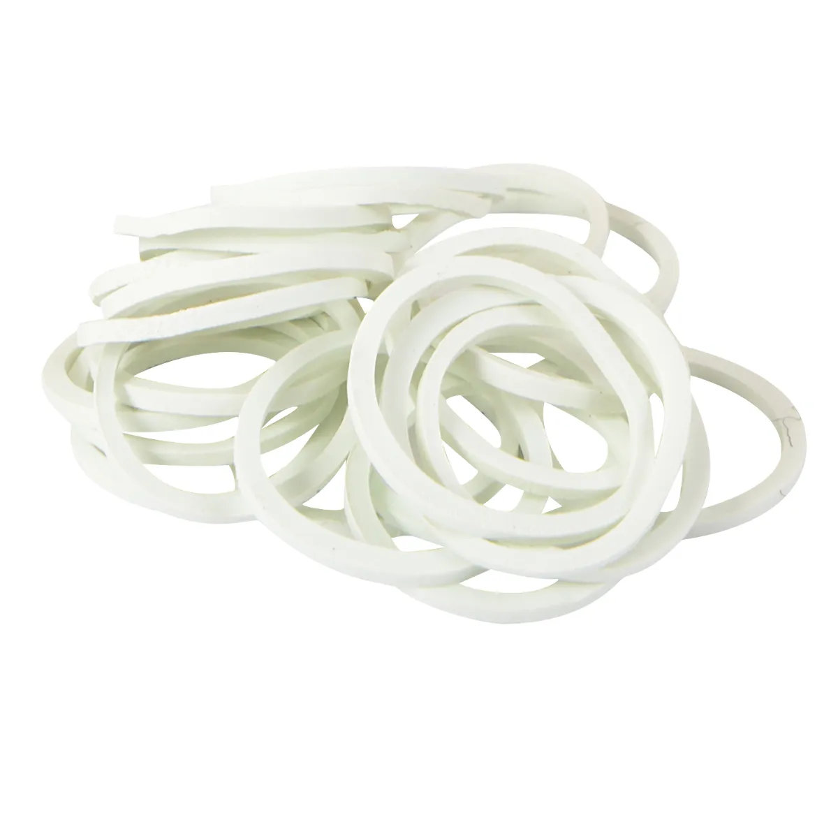 Rubber Braiding Bands - White