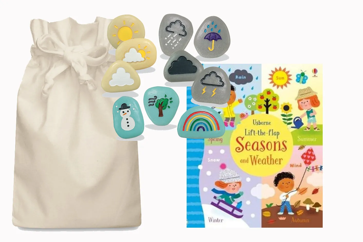 Seasons and Weather Story Sack with Weather Stones