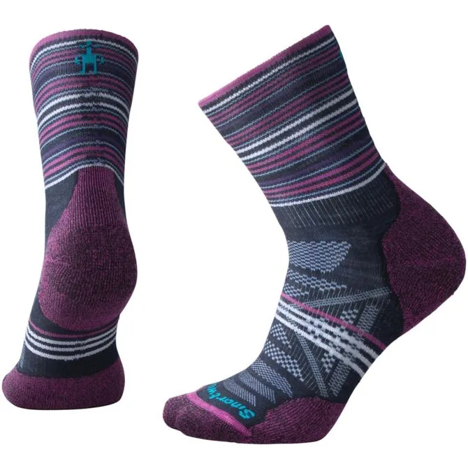 Smartwool Women's PhD Outdoor Light Pattern Mid Crew Socks/Deep Navy