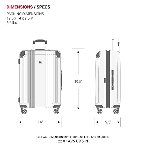 SwissGear 7786 Hardside Expandable Luggage with Spinner Wheels