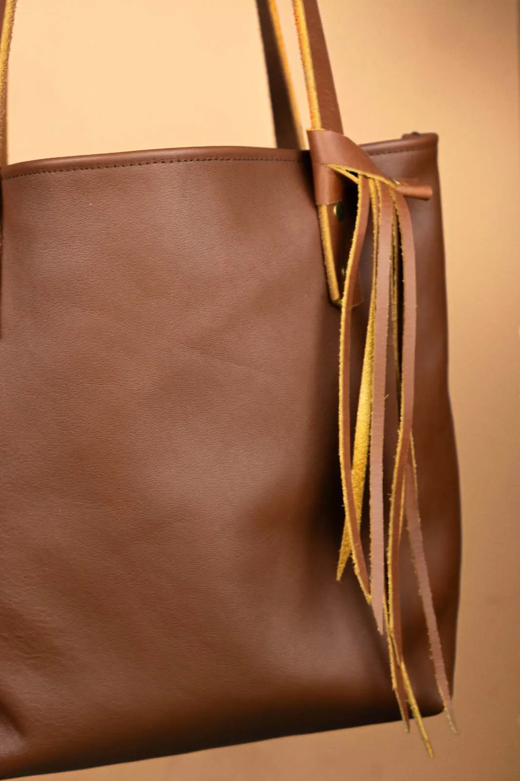 The Julie - Chocolate Brown Leather Tote Bag