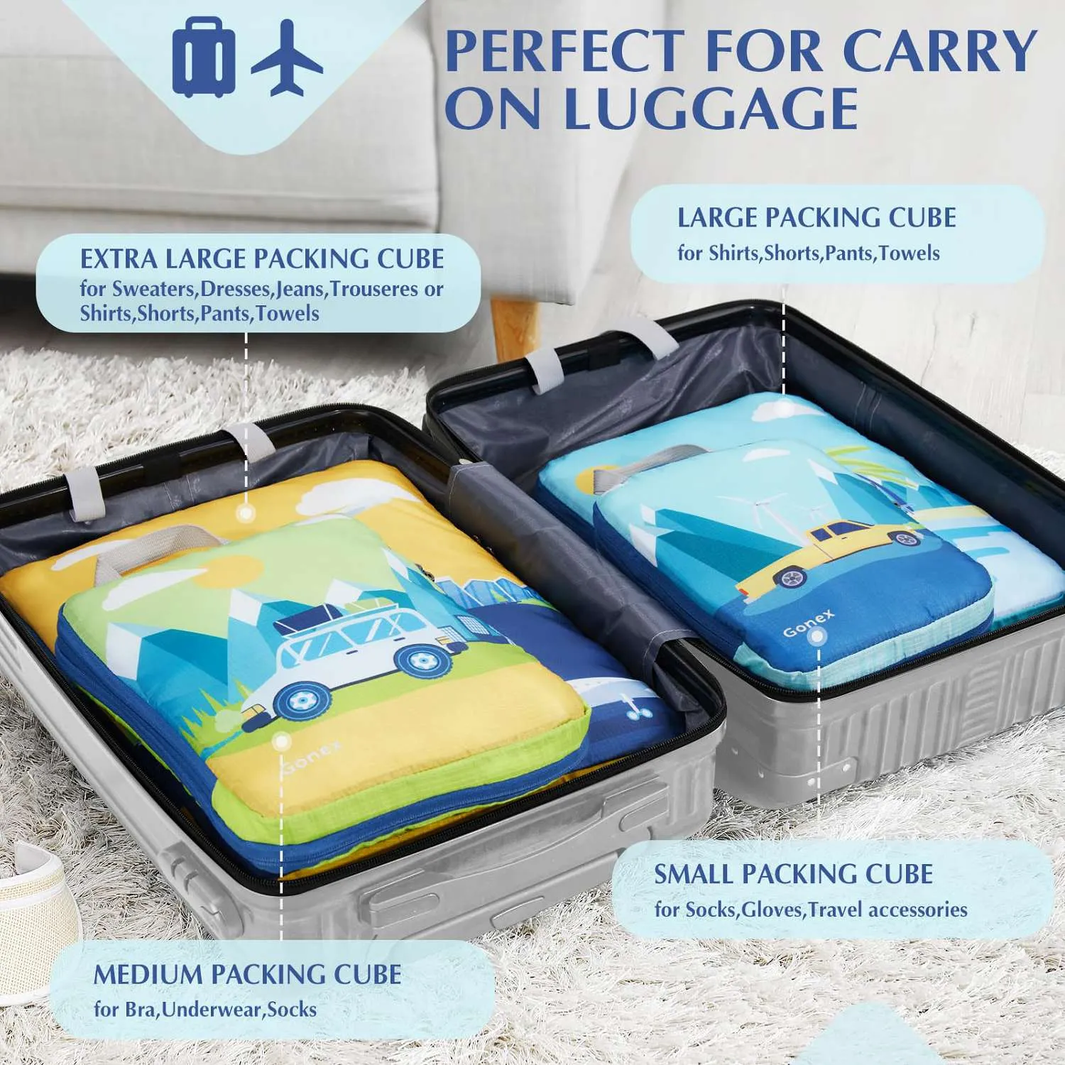 Travel Compression Packing Cubes