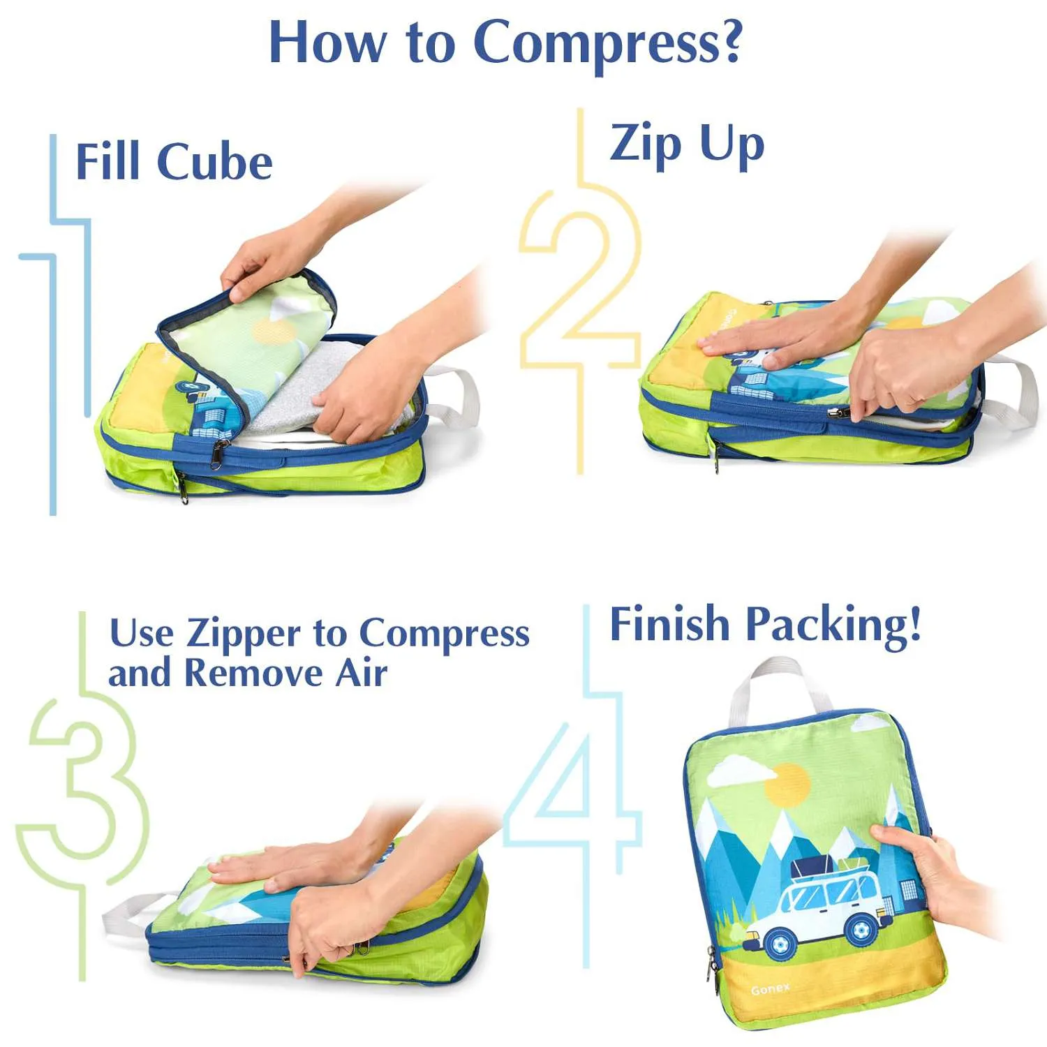 Travel Compression Packing Cubes