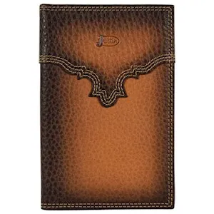 Trenditions Men's Justin Low Profile Rodeo Burnished Wallet