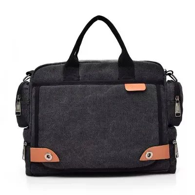 Urban-Style Canvas Satchel Shoulder Bag