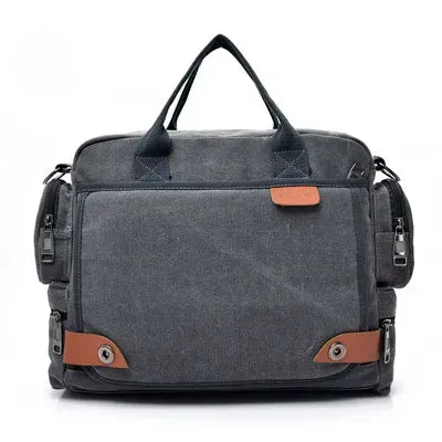 Urban-Style Canvas Satchel Shoulder Bag