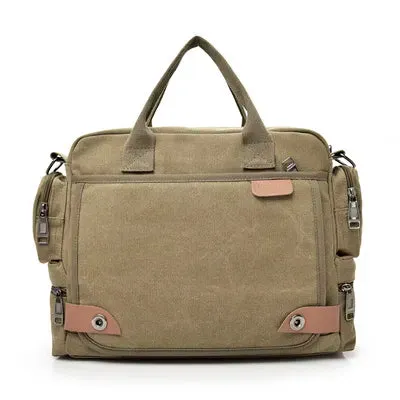 Urban-Style Canvas Satchel Shoulder Bag