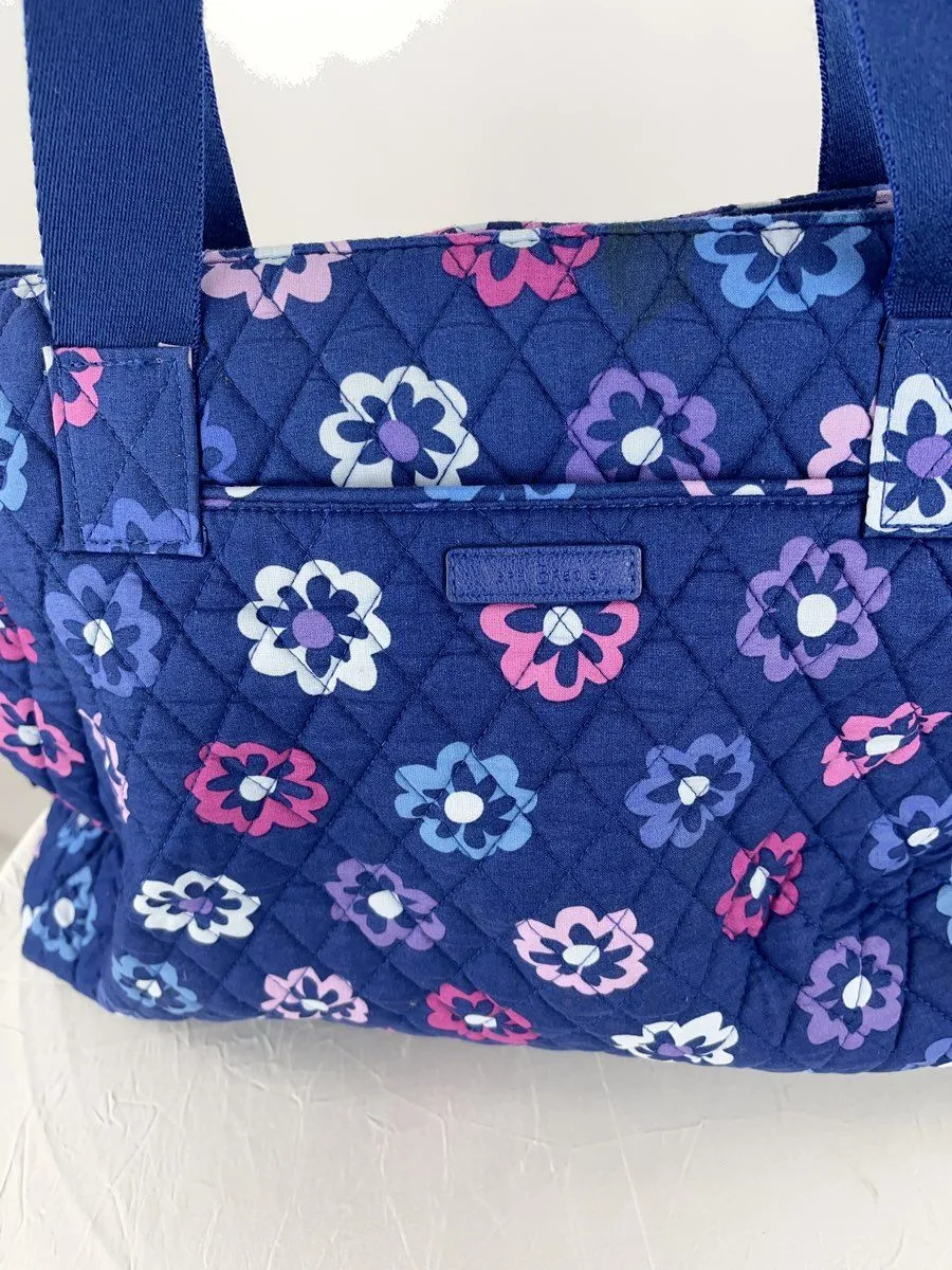 Vera Bradley Grand Traveler Duffle Blue Purple Pink Ellie Flowers