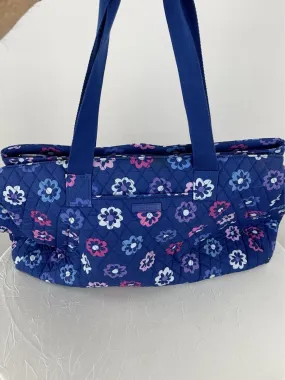 Vera Bradley Grand Traveler Duffle Blue Purple Pink Ellie Flowers